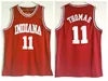 Herr 1981 Vintage Indiana Hoosiers Isiah Thomas 11 College Basketball Jersey Hem röda sydda skjortor S-XXL