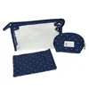 3pcs/set borse da trucco cosmetico trasparente toilette trasparente in pvc da viaggio in pvc kit di custodia porta