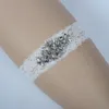 One Piece Lace Wedding Garters Set Bridal Garters Belt Blue Rhinestones Crystals Wedding Bridal Leg Garters 2019 i Stock Cheap2086714