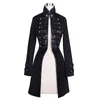 Punk Gothic Pattern Female Coat Women's Victorian Jacket Visual Kei Flocking Coats Steampunk Slim Fit Outwear Jackets 2022