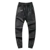 Autumn Winter Men Hiphop Dance Pants PU Leather Joggers Black Red Silver Mens Joggers Casual Sweatpants Hip Hop Sweat Pants Size 30-42