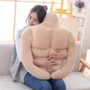 Dorimytrader Creative Boyfriend Muscle Plush Pillow Big Stuffed Soft Realistic Chest Muscles Cushion Toy for Gf Gift 65x40cm DY50226