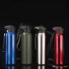 Food Grade Stainless Steel Cup Vacuum Double Lid Straight Cups Outdoor Sports Straw Keep Warm Water Bottle 25yx ff