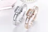 Women fashion dress watches Bracelet strap design white Retro Style Quartz watch Good gift Female wristwatch Rhinestone Casual clo234B