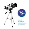 Aomekie F30070M Astronomiska teleskop med stativ FindersCope Terrestrial Space Moon Watching Monocular Telescope för nybörjare