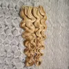 200Sマイクロループ人間の髪の延長27/613蜂蜜金髪ブラジルの髪の体波200gマイクロリングリンクヘアエクステンション人間100％