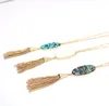 Fashion Gold Color Geometry Leopard Print Druzy Örhängselskal Tassel Druzy Halsband för Kvinnor Märke Smycken