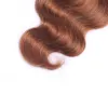 Ombre brasiliane intere bionde capelli umani 4 pacchi Ombre colorate 430 Fasci di tessuto capelli umani castani a due toni dell'onda del corpo5259570