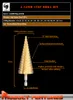 Herramientas de envío gratuito Broca de 4-32 mm Broca escalonada Herramientas eléctricas Broca cónica escalonada Cortador de orificios de titanio hexagonal cónico HSS para chapa metálica