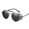 Occhiali da sole a vapore retrò goggle designer rotondo a vapore punk scudi in metallo occhiali da sole uomo Uv400 Gafas de Sol1784156