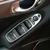 Reposabrazos de puerta, interruptor de elevación de vidrio, perilla de botón, pegatina decorativa, cubierta embellecedora para Infiniti Q50 Q50L QX60, accesorios interiores