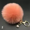 Härlig fluffig boll nyckel pendlar runt boll fluffig leksak nyckelring hårig bil nyckel ring väska hänge bil keychain acc283