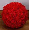 18 Farben künstliche Seidenblumen-Rosenkugeln 6 24 Zoll gefälschte Rosen Kussball-Hochzeitsdekorationsrose für Hochzeitsgartenparty