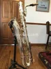 saxophone de baryton argenté