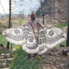 2018 Frauen Schmetterlingsflügel Große Fairy Cape Schal Bikini Cover Up Chiffon Gradient Strand Cover Up Shawn Wrap Peacock Cosplay Y18102010