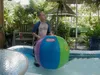 Iatable Strand Wasserball Bad Spielzeug Outdoor Sprinkler Sommer Iatable Wassersprayballon im Freien im Wasser Beach Ball spielen