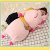 Dorimytrader Kawaii Roze Varken Knuffel Grote Zachte Cartoon Vet Piggy Gevulde Pop Dieren Kussen voor Meisje Gift 80cm 100cm DY502497717862