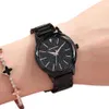 Sanda Starry Sky Quartz Watch Män Kvinnor Unisex Fashion Klockor med snygg stålkedja Watchband Casual Armbandsur San0