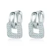 Mode Design Små Huggie Hoop Örhängen för Kvinnor Kluster Paved Zirconia Crystal Stone Earing Smycken 2016 MLE218