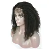 Afro kinky encaracolado 360 banda de renda completa peruca frontal 180 alta densidade pré arrancado natural linha fina 4b 4c 12 polegadas afro kinky1986479