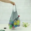fashion String Shopping Fruit Vegetables Grocery Bag Shopper Tote Mesh Net Woven Cotton Shoulder Bag Hand Totes home Storage bag c560