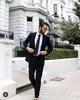 Yakışıklı Erkekler Düğün Takım Elbise Slim Fit Damat Örgün Giyim En Iyi Erkek Damat Smokin İş Erkekler Suits (Ceket + Pantolon)