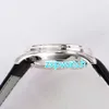 Otomatik erkek kol saati ay çalışır cam geri safir cyrstal yüksek sınıf kalite 316L paslanmaz çelik kasa siyah deri kayış izle