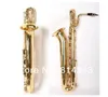 Margewate Baritone Saxofon Märke Kvalitet Brass Body Gold Lacquer Saxofon med fallmunstycke och tillbehör Gratis frakt