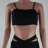 2 Dwuczęściowy zestaw damski 2018 Nowy Jesień Stretch Sexy Skinny Crop TopPencil Pant Suit Siatek Fitness Czarne Długie Outfit Dresy