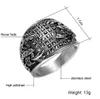 Hip Punk Vintage Black Crystal Scorpion Pattern Mens Ring Goud Kleur Ronde Roestvrijstalen Titanium Ringen voor Mannen Sieraden