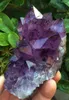 + Naturalny Ametyst Piękny Fioletowy Kwarcowy Geode Crystal Cluster Cluster Speyme