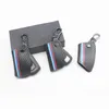 1 stks Carbon Fiber Lederen Smart Remote Key Case Cover Holder Sleutelhanger Afdekking Afstandsbediening voor BMW 1 3 5 6 7 Serie X1 x3 x4 x5 x6