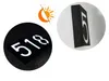 LED LED Solar Light 6 LEDS Wall Mount Doorplate Lamp Number Number Outdoor Lighting Porch Lights مع بطارية شمسية