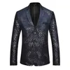 Luxo Blazer Homens 2017 Olden Pailsey Floral Mens Blazers Casual Único Breasted Slim Fit Masculino Terno Casaco Traje Homme