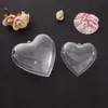 10 cm coeur en plastique clair décorations de noël suspendus boule boule bonbons ornement arbre de noël décor extérieur fête approvisionnement QW8719