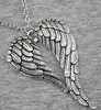 Bezpłatny statek 20 sztuk / partia Tybetańska Siła Vintage Style Angel Wings Charms Łańcuch Naszyjnik DIY