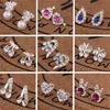 Damesmodester Moon Moon Rhinestone Stud oorbellen Pentagram Stars Studs oorbellen feestdecoratie accessoires 120pair T1C097