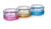 Contenitori di cera a 10 colori Contenitore di plastica per uso alimentare Vaso per cera Supporto per olio denso Strumenti per tamponare a secco Dabber Buon sapore lin2689