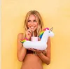 inflatable floating bed wholesale unicorn cup holder drink party beverage boats phone stand swim pool floating tubes toys