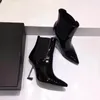 Nuevos zapatos de tacón alto HLAF de lujo para mujer, calcetines de lana de 10cm, botas, zapatos de tacón alto para mujer, tacón de ciruela, talla 35-40