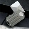 MINI KEYCHIAIN KNIFE FATTY M390 100% 61HRC StoneWashed Blad Titanhandtag Pocket Kniv Keychain Folding Presentkniv för Man 1pcs
