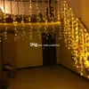 10 x 1m 448 LED rideau glaçons de cordes de cordes de rideau LED fées Lampes de Noël Lumes de Noël Lights Xmas Mariage Décoration 110V 10pcs / Lot