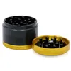 Tobacco Grinder 63mm 4layers Zicn Alloy Convex Cap Smoke Grinders With Sharp Pattern Smoking Filter Accessories WX9-882