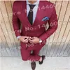2018 Elegant Men Suits With Pants Groom Tuxedos Costme Homme Terno PartyBlazer Shawl Lapel Houndstooth Men Wedding Suits