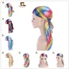 Kobiety opaska na głowę jedwabny z długim ogon piracka hat baotou opaska włosa Hip Hop Cloak Cap Durag Hair Akcesoria Bezpłatna wysyłka