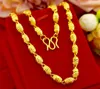 Vietnam ShaJin Art und Weise der Männer reines Kupfer vergoldet Auto Blume Oliven feste Halskette