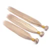 Gemengde kleur honing blond en blonde kleur haar gemengd 27/613 piano haarverlenging 3pcs / lot blonde haarverlenging te koop