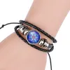 Bracciale Mandala Yoga indiano Buddhismus Braccialetti cabochon in vetro Braccialetti avvolgenti multistrato regolabili Polsini Regalo di gioielli di moda