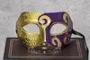 Máscara de Gladiador romano Metade Faces Máscara Venetian Mardi Gras Masquerade Máscara Do Traje de Halloween para o Partido Night Club Decoração