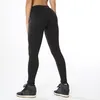 Al por mayor-DHL Mujeres del envío Yoga Pantalones Sexy Slim Hip Hip cintura elástica de alta cintura Fitness Running Ropa deportiva Color sólido Entrenamiento Leggings Medias